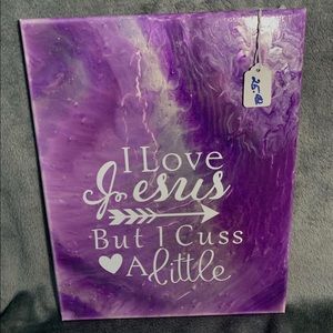 Acrylic pour on a 11xx14 canvas